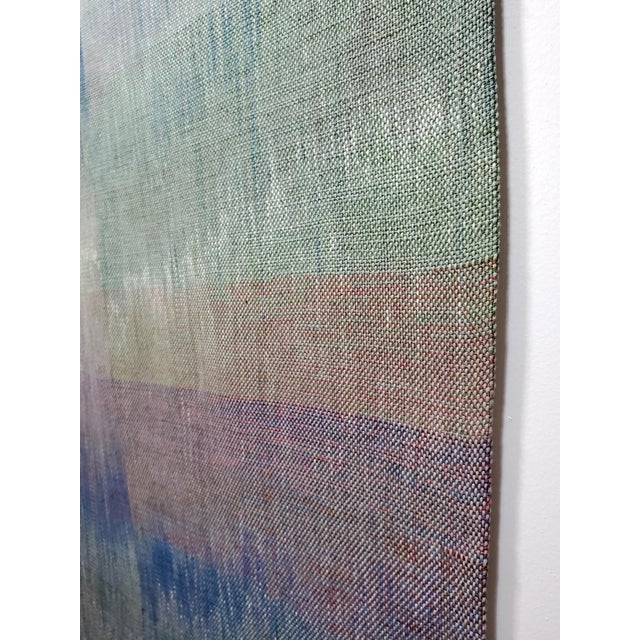 Cloud Landscape: Handwoven Textile Panel / Woven Art Wall Hanging/ Tapestry For Sale - Image 4 of 4