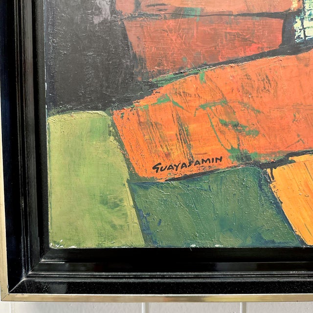 1970s Oswaldo Guayasamin Original Painting on Canvas For Sale - Image 13 of 17