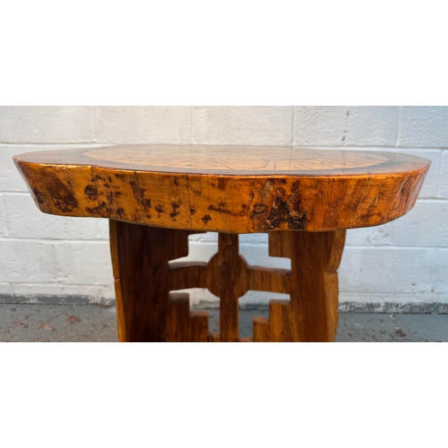Vintage Hand Carved Wooden Aztec Accent Table For Sale In New York - Image 6 of 12
