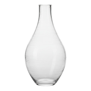 Michael Aram Signed London Spiral Threaded Glass Vase, 2002