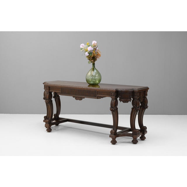 Walnut Console Table, 1890s For Sale - Image 4 of 10