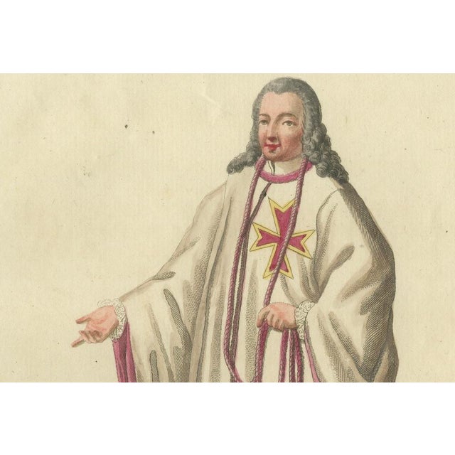 Christian Friedrich Schwan, Engraving of a Knight of the Order of St. Stephen in Tuscany, 1791, Print For Sale - Image 4 of 6