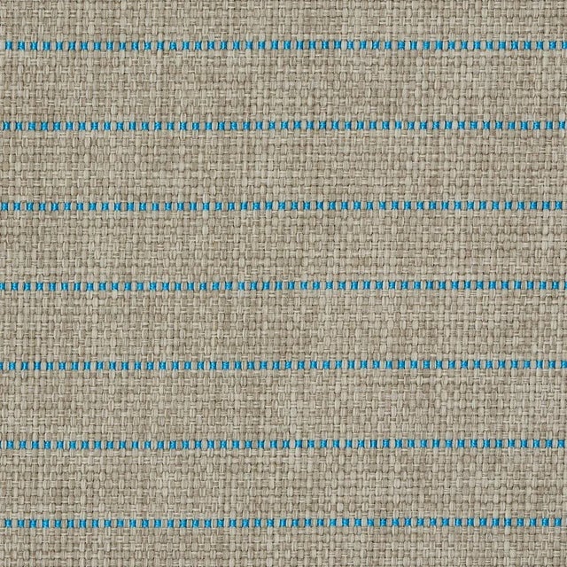 Despite its alluringly touchable texture and linen look, Manning Stripe Indoor/Outdoor fabric in aqua is perfectly suited...
