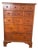 Antique English Country Style 13-Drawer Chest in Warm Wood Finish For Sale