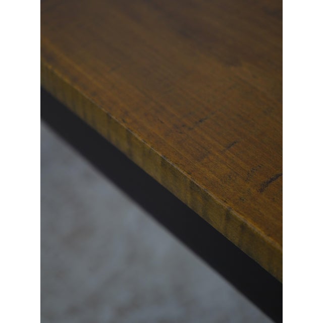 Tiger Maple Top Black Base Coffee Table For Sale - Image 11 of 13