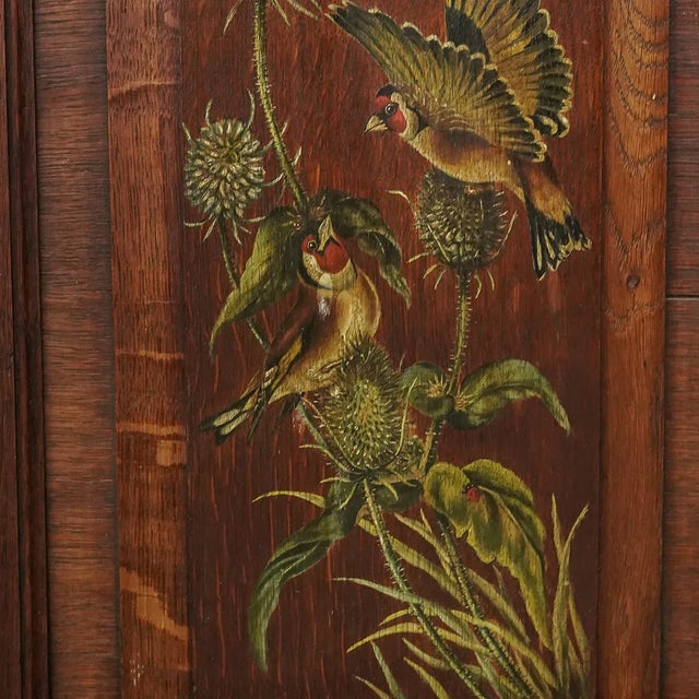 Antique Black Forest Hand-Painted Hall Mirror For Sale - Image 4 of 5