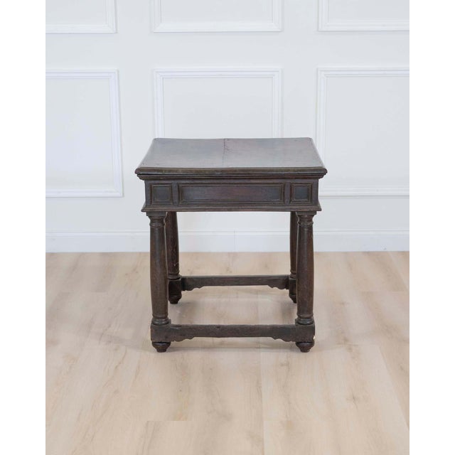 17th Century Italian walnut square side table For Sale - Image 9 of 12