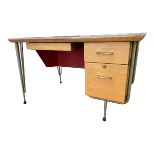 1950s Raymond Loewy for Brunswick Vintage Mid Century Modern Industrial Desk