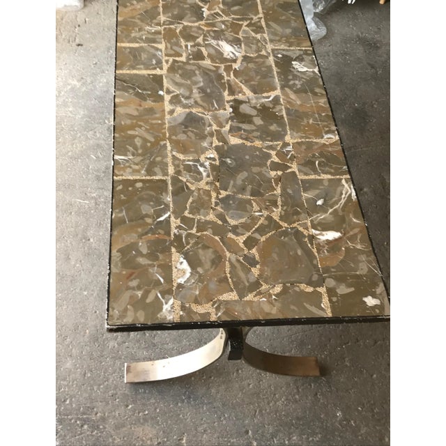 1950s Mid-Century Chrome & Marble Coffee Table, 1950s For Sale - Image 5 of 10