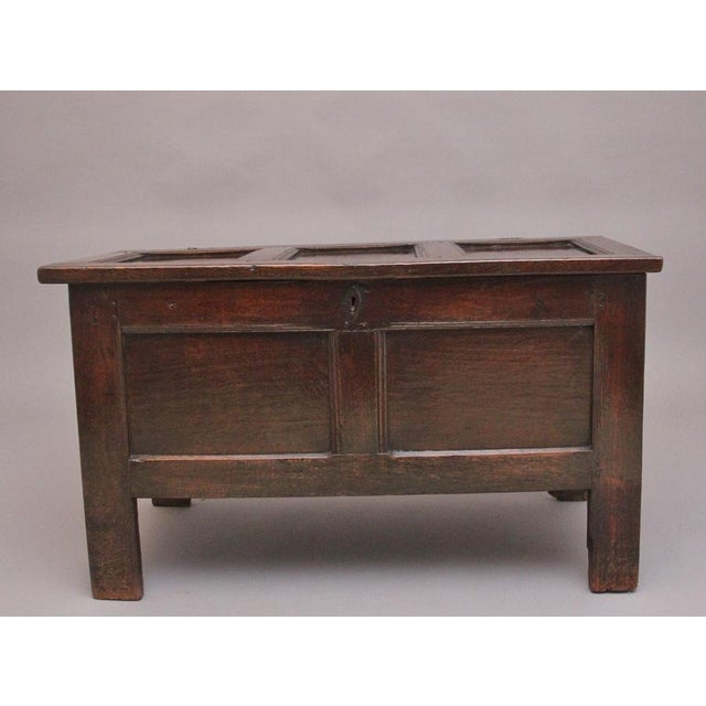 Antique Oak Coffer, 1720 For Sale - Image 4 of 10