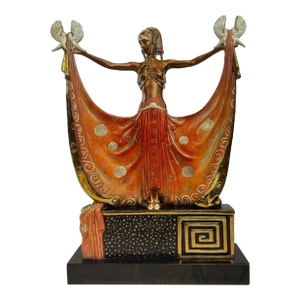 Fine Erte Bronze Sculpture LTD 291/375 1987 Chalk/Vermillion W/Coa