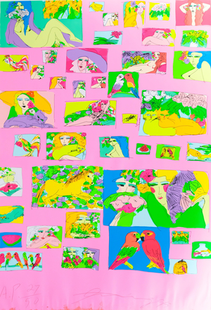 Walasse Ting, Things I Like (Rose), Screen Print