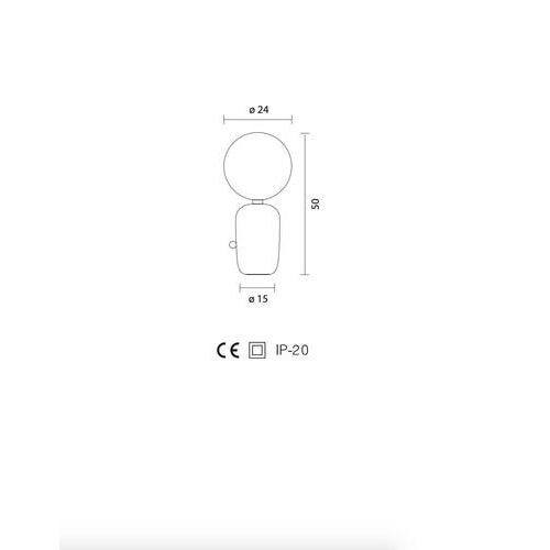 Mid Century Aballs M GR Table Lamp in Ceramic and Glass by Jaime Hayon For Sale - Image 9 of 11