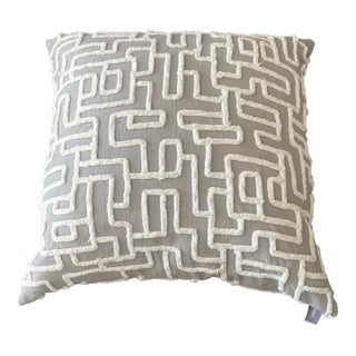 Uttermost Labyrinth Gray Pillow For Sale