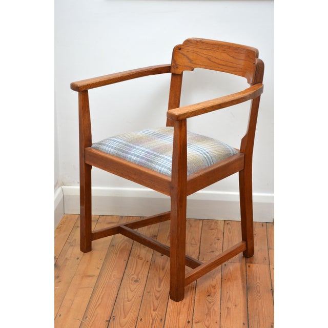 Arts and Crafts Desk Chair in Oak, 1900 For Sale - Image 3 of 15