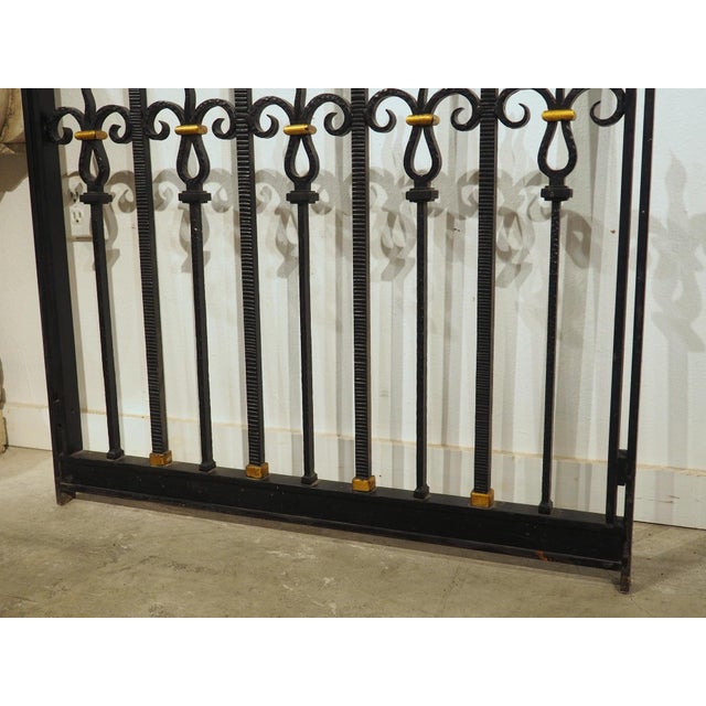 Antique French Wrought Iron Entryway Surround With Gilded Lyre Decor, C. 1920s For Sale - Image 10 of 18
