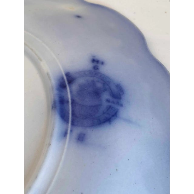 Grindley Flow Blue With Gilt Florida Pattern Small Plates - a Pair For Sale - Image 9 of 13