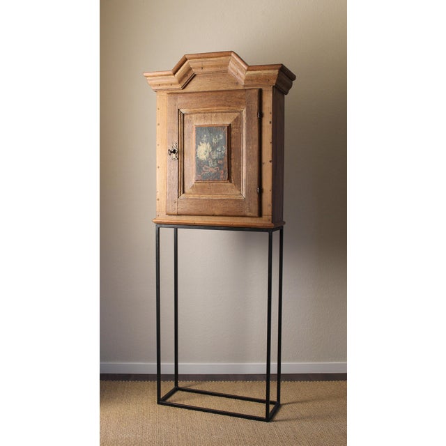 Antique Cabinet on Steel Stand, 1760 For Sale - Image 14 of 14