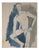 Evelyne Luez, Young Man, Nude, 20th Century, Watercolor on Paper For Sale