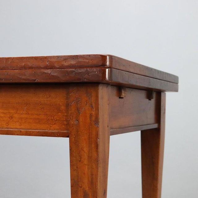 Directoire Walnut Table with Maple Inlay For Sale - Image 4 of 9