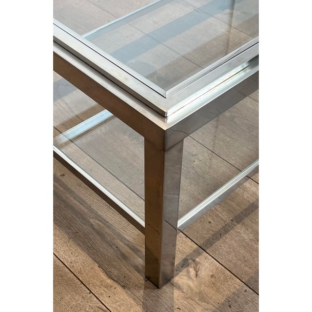 Large Chrome Coffee Table. French Work. Circa 1970 For Sale - Image 15 of 15