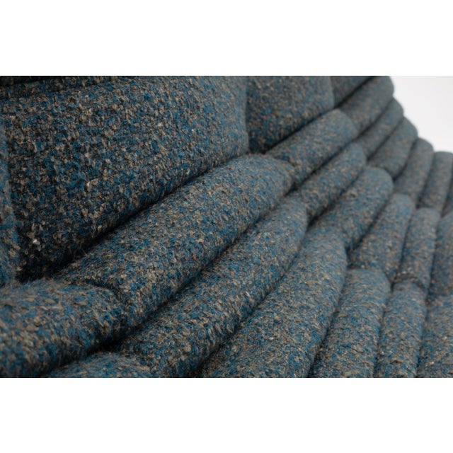 Vintage Ligne Roset Togo 3-Seater in Baltic Navy Bouclé - Authentic & Restored For Sale - Image 12 of 16