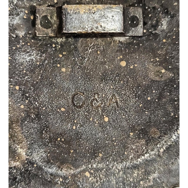 Pair Antique American Coat of Arms Crown Silver Plate Bronze Wall Sconces C&A For Sale - Image 9 of 17