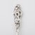 This finely crafted antique Dutch silver oval spoon serves as a functional yet decorative piece, designed for elegantly...