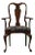 Cresent Furniture Traditional Queen Anne Style Splat Back Dining Arm Chair For Sale