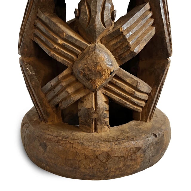 Vintage Bamileke Spider Stool For Sale - Image 4 of 6
