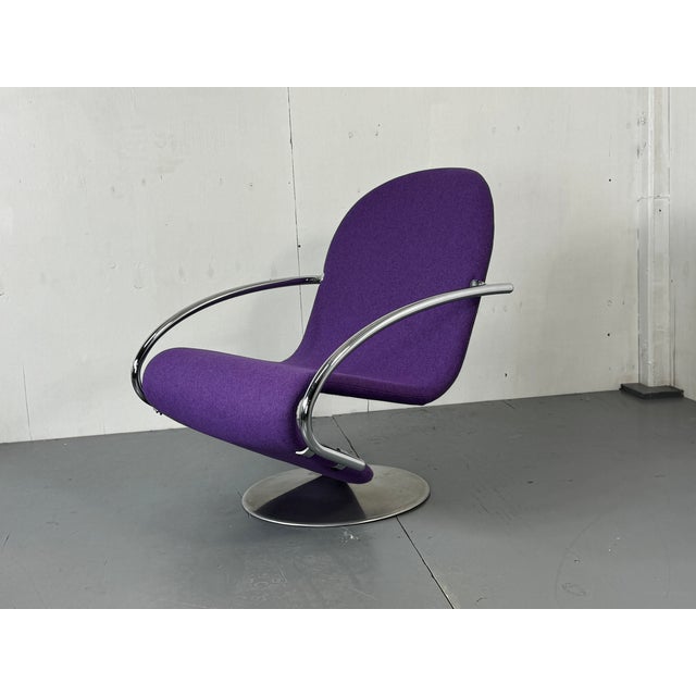 Mid-Century Modern Space Age Streamline 1-2-3 Lounge Chair by Verner Panton for Fritz Hansen, 1970s For Sale - Image 3 of 8