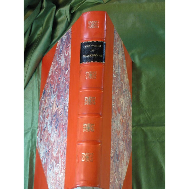 Red Antique Book Shakespeare Fine Rebinding Howard Staunton John Gilbert English For Sale - Image 8 of 17