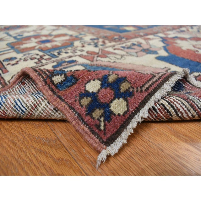 Red 1890 Red Antique Persian Serapi Heriz Wool Hand Knotted Even Wear Rug 11'3"x15'3" For Sale - Image 8 of 11