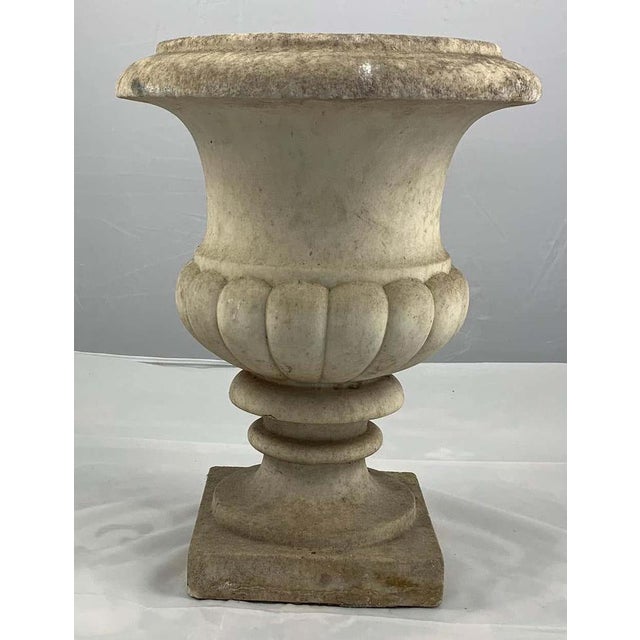 19th Century Carrara Marble Campana Urns, Set of 2 For Sale - Image 5 of 11