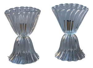 Table Lamps in Murano Glass attributed to Barovier, 1950s, Set of 2