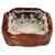 Brown Ashtray in Glass with Leather Cover, France, 1970 For Sale - Image 8 of 8