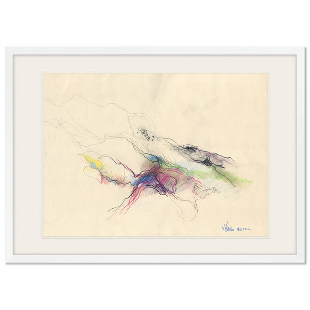 1970s J. Hornan, Landscape, 1970s, Mixed Media on Paper For Sale - Image 5 of 5