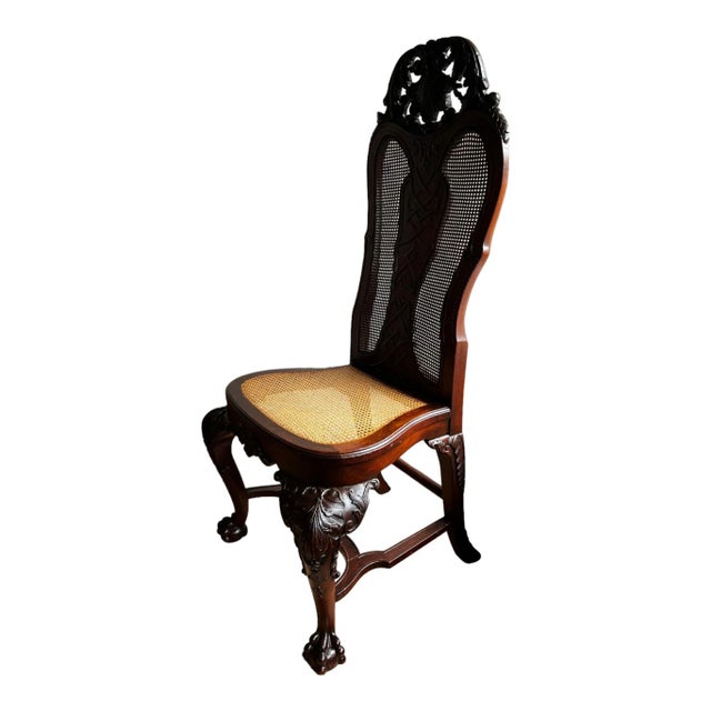 49.5”H x 23”W x 22"D Seat: 19"H x 21”W x 16"D Italian chair from the 18th century exudes timeless luxury with its hand-...