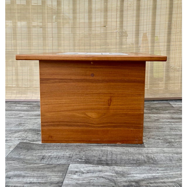 Mid Century Modern Danish Modern Tile Top Side Table. Circa 1970s For Sale - Image 12 of 12