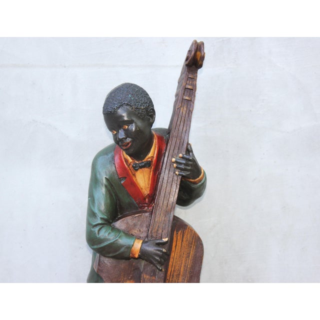 Vintage New Orleans Double Bass Player Jazz Musician Figurine, 1990s For Sale - Image 3 of 15