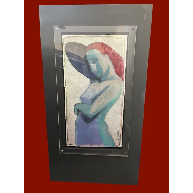 Plastic 1970s Figurative Lady Artwork For Sale - Image 7 of 7
