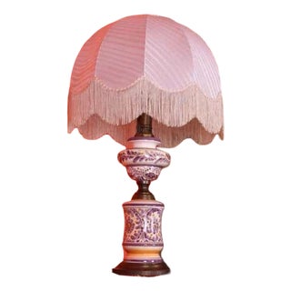 Hand-Painted Electric Table Lamp, Holland For Sale