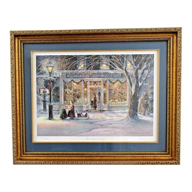 1990s Trisha Romance the Home Bakery Matted and Framed Numbered Print For Sale