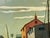 Wood 1940s Louis Thompson Rockport School Harbor Scene Oil Painting For Sale - Image 7 of 10