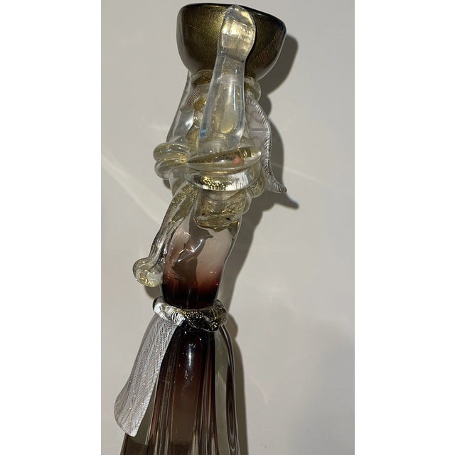 Salviati Murano Glass Sculpture – Folk Girl With Basket, Aventurine & Latticino, 1960s For Sale In New York - Image 6 of 11