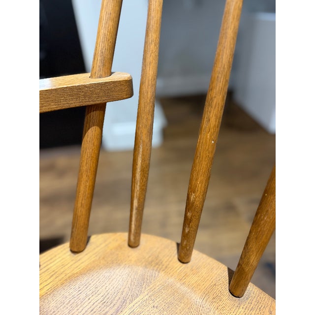 Vintage Russell Wright for Conant Ball Dining Table & Six Windsor Chairs With Two Extensions For Sale - Image 10 of 15