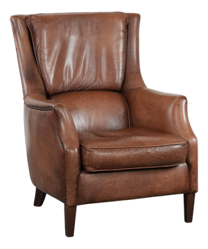 Cognac Brown Cowhide Armchair