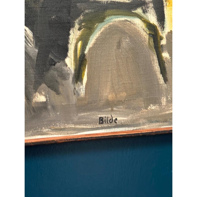 Max Bilde, Figure Composition, 1961, Oil Painting on Canvas, Framed For Sale - Image 6 of 18