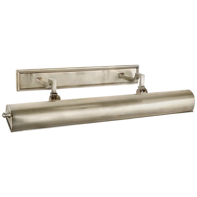 Dean 24" Picture Light in Brushed Nickel Designer: Alexa Hampton Height: 5" Extension: 10" Backplate: 2.75" x 18"...
