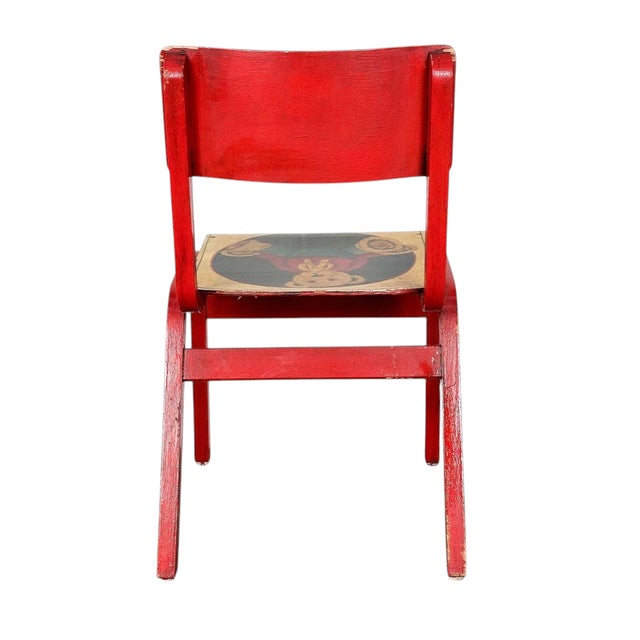 Vintage Hand Painted Child’s Chairs W Teddy Bears For Sale In Los Angeles - Image 6 of 6